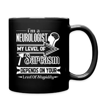 Neurologe Ich bin ein Neurologe - Tasse einfarbig - Schwarz - Rechts