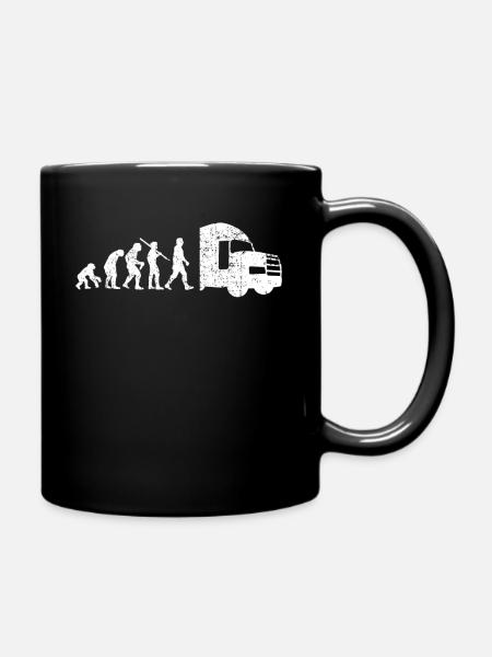 Camion camionneur chauffeur de camion évolution - Mug uni - noir