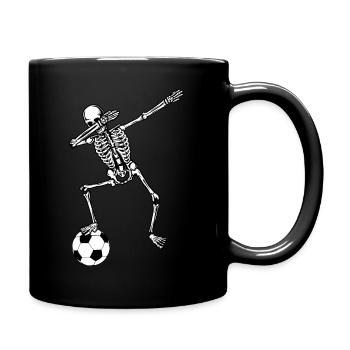 Cadeau de tamponnage de squelette de joueur de football - Mug uni - noir - Droite