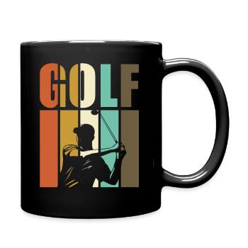 Golf - Golfeurs d'époque - Mug uni - noir - Droite