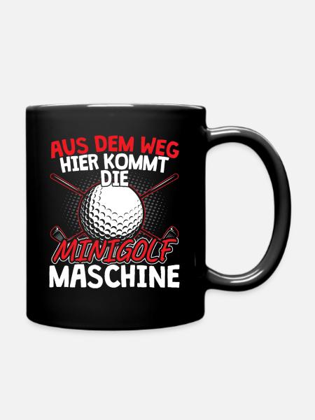 Minigolf Maschine Minigolf Club Minigolfer - Tasse einfarbig - Schwarz