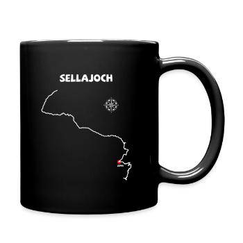 Sella Pass, Italian Passo Sella Serpentine - Full Colour Mug - black - Right