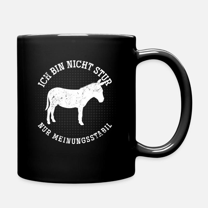 Esel Landwirtschaft - Tasse einfarbig - Schwarz