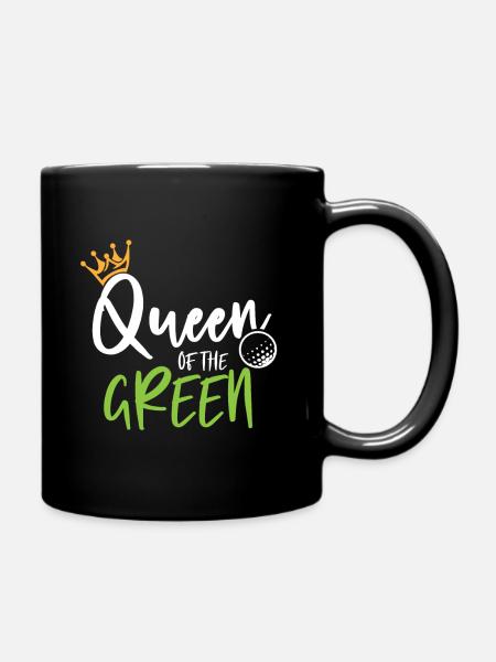 Golferin Golfspielerin Golf spielen Golfen - Tasse einfarbig - Schwarz