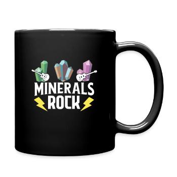 Mineralien Rocken Spruch über Minerale Kristalle - Tasse einfarbig - Schwarz - Rechts