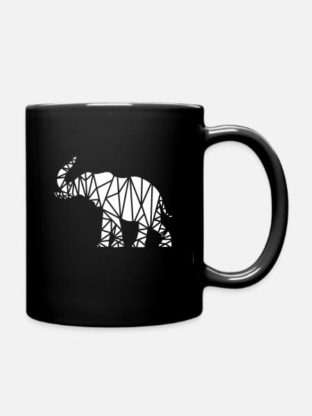 Elefant - Tasse einfarbig - Schwarz