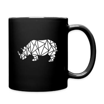 rhino - Full Colour Mug - black - Right
