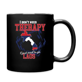 Ich brauche keine Therapie - Laos - Tasse einfarbig - Schwarz - Rechts