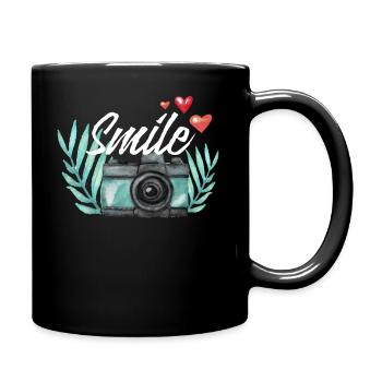 Fun Vintage Camera Photographer Gift Design Idea - Full Colour Mug - black - Right