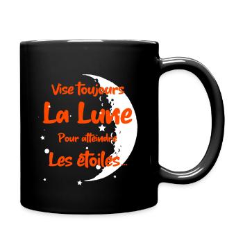 La LUNE... - Mug uni - noir - Droite