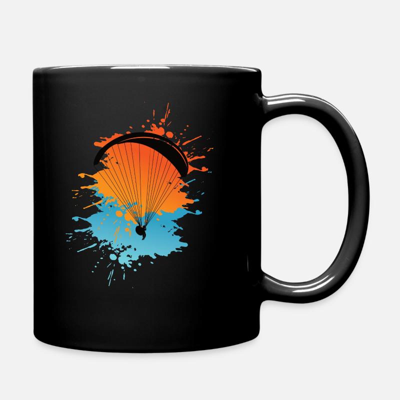 Explosion de couleurs de parapente parapente - Mug uni - noir