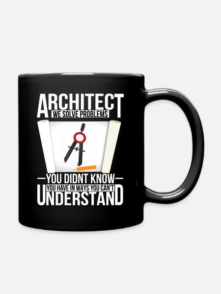Architekt - Tasse einfarbig - Schwarz