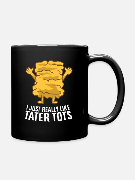 Ich mag Kroketten einfach wirklich lieben - Tasse einfarbig - Schwarz