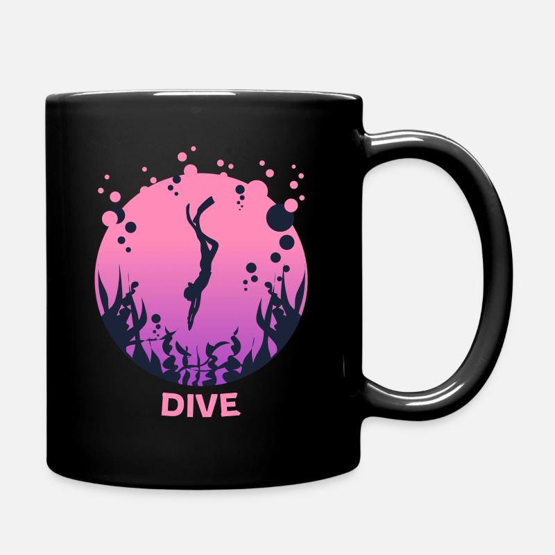 Plongée Plongée Plongée Plongée Motif Dames - Mug uni - noir