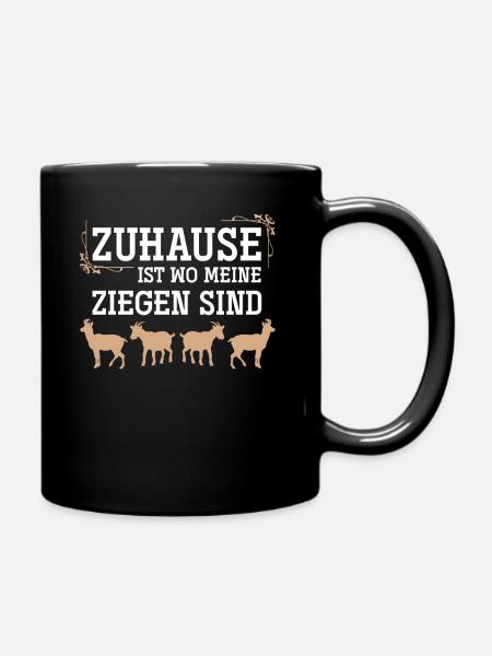 Ziege - Tasse einfarbig - Schwarz