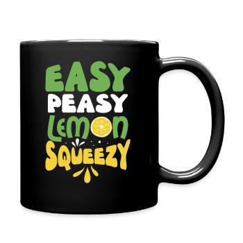 Conception de cadeau drôle de petit pois facile à presser au citron - Mug uni - noir - Droite