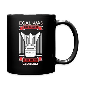 Orgel Organist Orgelspieler Pfeifen Orgeler Kirche - Tasse einfarbig - Schwarz - Rechts