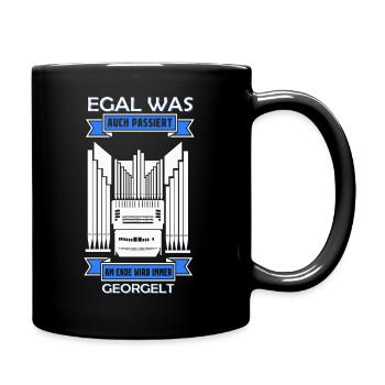 Orgel Organist Orgelspieler Pfeifen Orgeler Kirche - Tasse einfarbig - Schwarz - Rechts