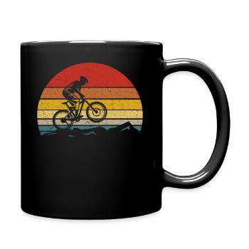 Biking Cycling Biker Gift - Full Colour Mug - black - Right