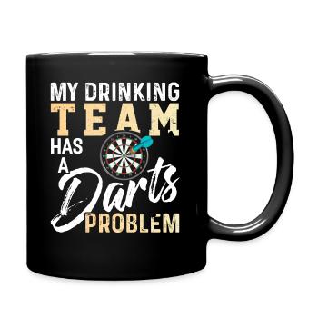 Darts Dart Dartboard Bullseye Dart Arrow Gift - Full Colour Mug - black - Right