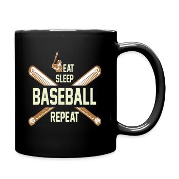 Baseball - Tasse einfarbig - Schwarz - Rechts