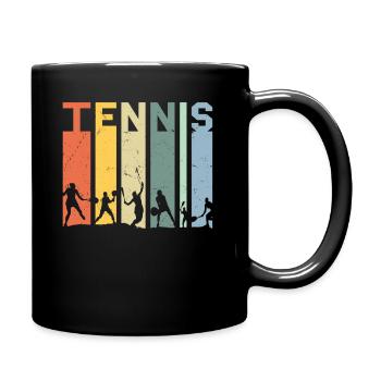 Tennis joueur de tennis vintage rétro - Mug uni - noir - Droite