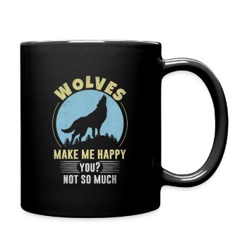 Wolf Wolfpack Rudel Anführer - Tasse einfarbig - Schwarz - Rechts
