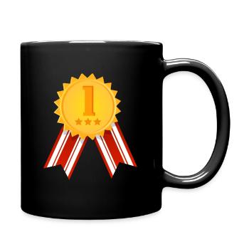 1st place - winner - winner medal size adjustable - Full Colour Mug - black - Right