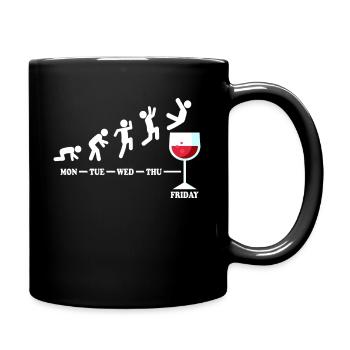 Vin de la semaine vendredi week-end Vin cool Cadeau - Mug uni - noir - Droite