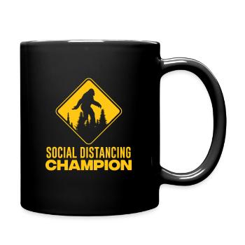 Social Distancing Champion - Full Colour Mug - black - Right