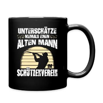 Schützenverein Schützenfest Schiessstand Mann - Tasse einfarbig - Schwarz - Rechts