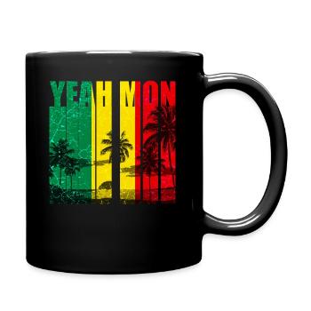 Jamaica Caribbean Vacation Jamaica Rasta Reagge - Full Colour Mug - black - Right