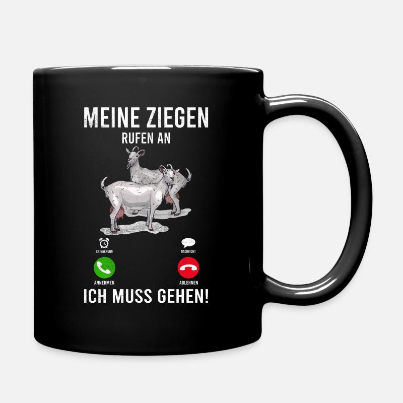 Ziege Ziegen Tier Bauer Landwirt Hirte Geschenk - Tasse einfarbig - Schwarz