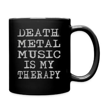 La musique Death Metal est ma thérapie - Mug uni - noir - Droite