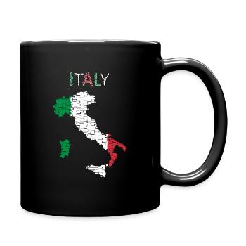 Italy Flag - Art Design - Full Colour Mug - black - Right