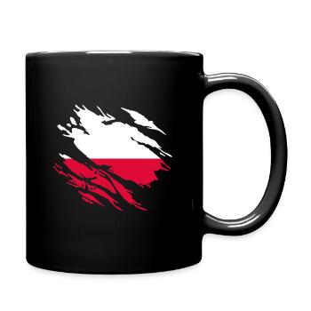 Poland flag - Full Colour Mug - black - Right