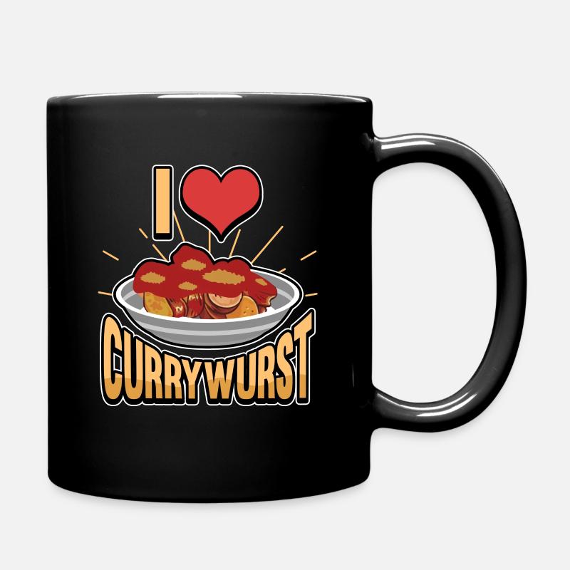 I love Currywurst Bratwurst Fast Food Ruhrgebiet - Tasse einfarbig - Schwarz