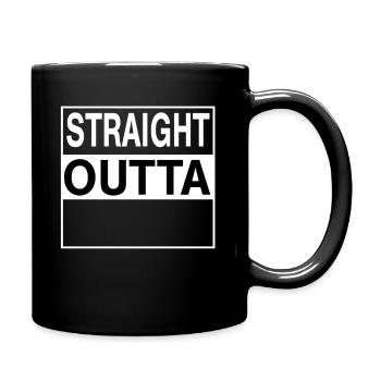 Straight outta template - Full Colour Mug - black - Right