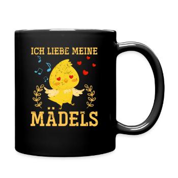 Huhn Dorfkind Landei - Tasse einfarbig - Schwarz - Rechts