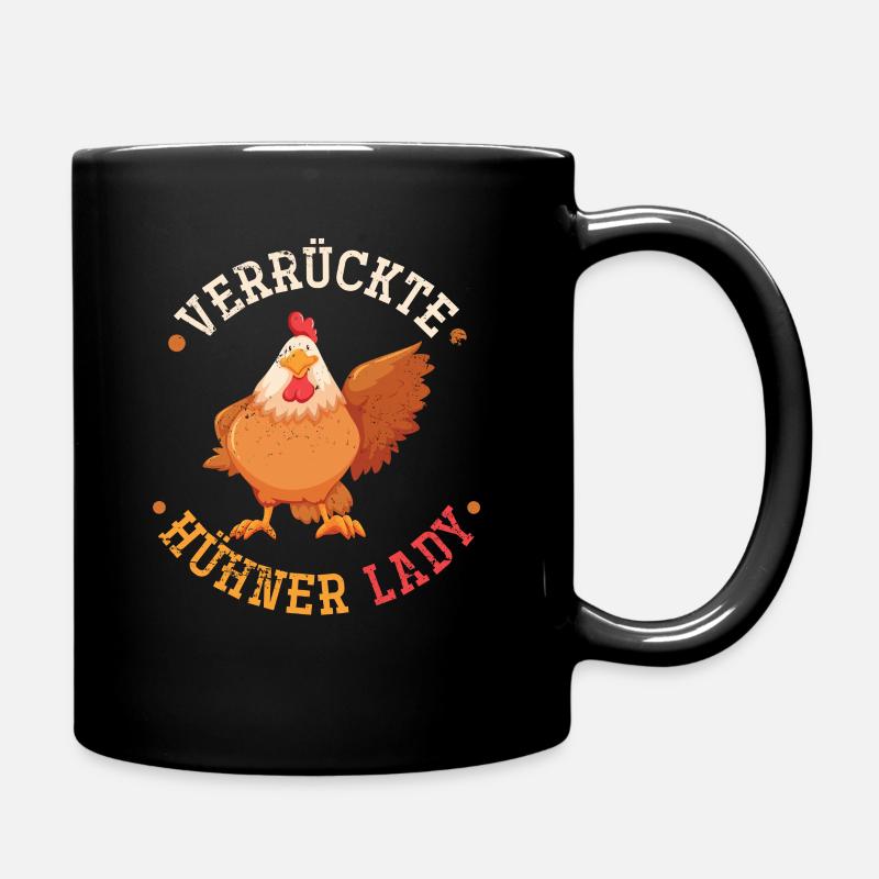 Huhn Hühner - Tasse einfarbig - Schwarz