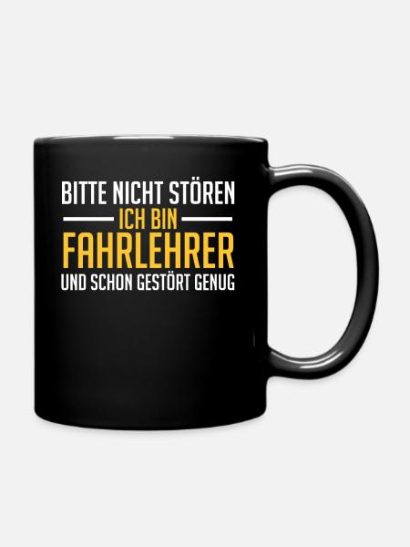 Fahrlehrer Fahrprüfung Fahrschule Fahrprüfer Lusti - Tasse einfarbig - Schwarz