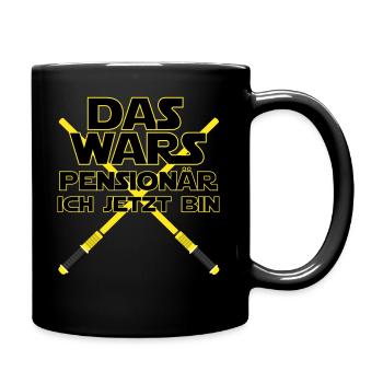 Das Wars 2020 Pensionär - Tasse einfarbig - Schwarz - Rechts