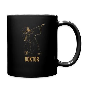 Dabbing Doktor Robe 2020 dissertation doctorate - Full Colour Mug - black - Right