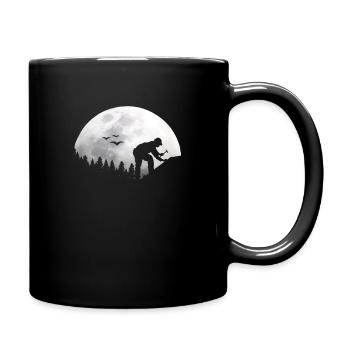 Mond Zimmermann Zimmerei - Tasse einfarbig - Schwarz - Rechts
