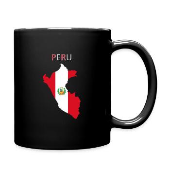 Drapeau du Pérou - Art Design - Mug uni - noir - Droite