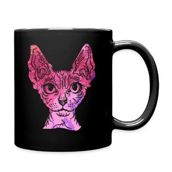 Sphynx Katze Sphynx Katze Bunt - Tasse einfarbig - Schwarz - Rechts