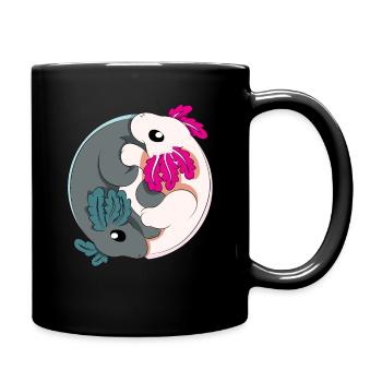 Aquarium amphibien Axolotl YinYang - Mug uni - noir - Droite