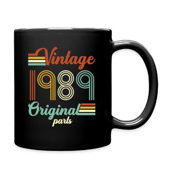 Vintage 1989 Original - Tasse einfarbig - Schwarz - Rechts