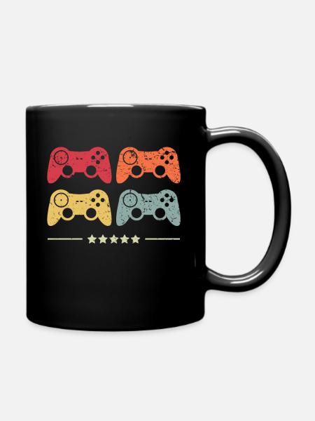 Manette de jeu vidéo rétro vintage - Mug uni - noir