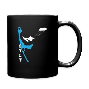 Kitesurfing Sylt Kite Surfer Kiten Kitesurfer Motive - Full Colour Mug - black - Right